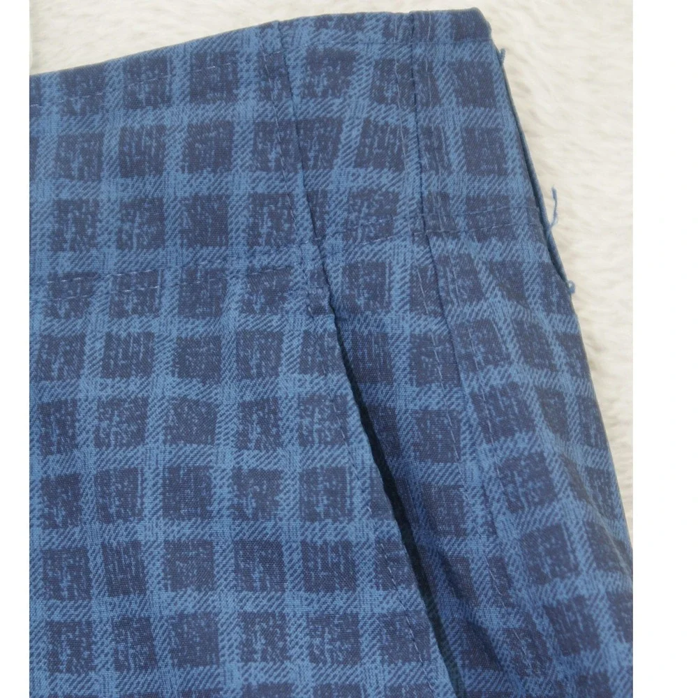 Callaway‎ Mens Blue Grid Print Stretch Golf Shorts Size 38 Flat Front Athletic